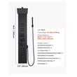 Panou dus hidromasaj, Inox Negru, 4 in 1, dimensiune 1240 x 200 x 545 mm, 5 jeturi masaj corporal, Led, Cap mobil