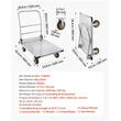 Carucior cu platforma pliabil, Roti pivotante, Capacitate max 900 kg, Dimensiune 900 x 600 x 900 mm, Otel