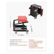 Scaun de atelier cu treapta, 5 x roti, pivotare 360°, capacitate 136 kg, tavita