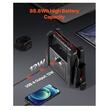 Jump Starter auto portabil, 3in1, Powerbank, Lanterna, Curent de varf 4000 A, Curent pornire 600 A
