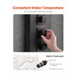 Panou dus hidromasaj, Inox Negru, 4 in 1, dimensiune 1240 x 200 x 545 mm, 5 jeturi masaj corporal, Led, Cap mobil