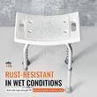 Scaun de dus cu manere incorporate pentru persoane cu dizabilitati, max 158 kg, Anti-derapant, aluminiu