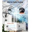 Ventilator de perete, 505 mm, Oscilant, Temporizator, IP44, 3 viteze, 95 W, 65 dB, Functie de pulverizare apa