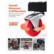 Scaun de atelier cu treapta, 5 x roti, pivotare 360°, capacitate 136 kg, tavita