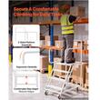 Scara cu platforma si balustrada, 4 x trepte antiderapante, max 400 kg, Inaltime 148 cm, 4 x roti