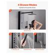 Panou dus hidromasaj, Inox Negru, 4 in 1, dimensiune 1240 x 200 x 545 mm, 5 jeturi masaj corporal, Led, Cap mobil