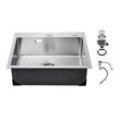 Chiuveta comerciala otel inoxidabil, 680x450x190 mm, Strat de izolare fonica si anti-condens, Incastrabila, Margine groasa 3 mm