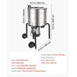 Deplumator pasari, 500 W, 230 rpm, 114 x degete moi, Diametru tambur 400 mm, Capacitate de procesare 1-2 pui pe ciclu