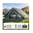 Cort gonflabil pentru camping, 5-8 persoane, pompa manuala, ferestre, Impermeabil, saltea ignifuga