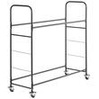 Suport mobil pentru 12 anvelope, 4 x roti, 1585 x 570 x 1520 mm, max 180 kg, 2 rafturi cu inaltime ajustabila, Otel, Husa