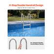 Scara cu balustrada pentru piscine, 4 trepte, max 120 kg, 600 x 445 x 1825 mm, Otel Inoxidabil