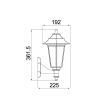 Lampa de iluminat exterior tip felinar, Horoz Begonya-2, negru, IP44, Anti-Shock