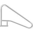Balustrada pentru piscine din Inox, dimensiune 139.7 x 81.2 cm, Capacitate 150 kg
