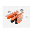 Carucior cu role pentru electropalan Vevor capacitate 500 kg, latime reglabila 60-120 mm