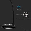 Lampa de birou Smart, incarcare inductiva telefon, 5W, 400 lm, Negru, Material carcasa ABS si aluminiu, 143 x 127 x 310 mm