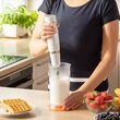 Blender de mana 800 W, 2 viteze, cutite inox, 700 ml