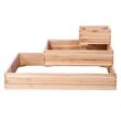Jardiniera pentru plante sau legume, Lemn brad, 113 x 113 x 51 cm, fara fund