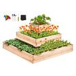 Jardiniera pentru plante sau legume, Lemn brad, 113 x 113 x 51 cm, fara fund