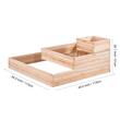 Jardiniera pentru plante sau legume, Lemn brad, 113 x 113 x 51 cm, fara fund