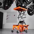 Cric hidraulic cu platforma pentru motociclete, Vevor capacitate 158 kg, Interval de ridicare 350-905 mm