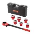 Trusa filiera pentru tevi Vevor, capete 1/4", 3/8", 1/2", 3/4", 1", 1-1/4", clichet, 7 piese