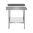 Masa de lucru Inox, pentru preparare alimente, 610x610x660 mm, 1 x rafturi