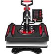 Presa termica 11 in 1 pentru tricouri/sepci/cani, 800 W, 0-210 ℃,  Placa de încălzire 38 x 30 cm, Negru