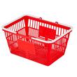 Set 12 x cosuri cumparaturi, capacitate 21 l, manere, Rosu, Polietilena