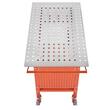 Masa de sudura mobila, 1016 x 609.6 x 914.4 mm, Capacitate 400 kg, 216 gauri, 11 carlige, spatiu depozitare, 4 x roti