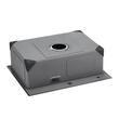Chiuveta comerciala otel inoxidabil negru, 680x450x190 mm, Strat de izolare fonica si anti-condens, Incastrabila, Margine groasa 3 mm