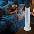 Ventilator turn, alb, 60 W, Telecomanda, 308 x 996 mm, Silentios 58 dB, Oscilatie, Timer, 3 viteze