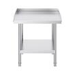 Masa de lucru Inox, pentru preparare alimente, 610x610x660 mm, 1 x rafturi