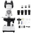 Microscop binocular compus, Profesional, Zoom 40-5000x, Iluminare LED reglabilă, rotativ la 360°, înclinat la 30°, 200 x 140 x 345 mm