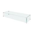Aparatoare focar semineu, Dreptunghiulara, Sticla termoizolanta, Grosime 7.6 mm, Dimensiune 965 x 267 x 152 mm