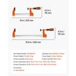 Set 8 x Cleme de fixare pentru lemn, deschidere 15,24, 30.48 cm, limita de sarcina 272 kg