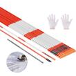 Set 500 tarusi marcaj pentru sosea, Reflectorizant, Inaltime 122 cm, fibra de sticla, Varf otel, Burghiu inclus