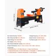 Strung pentru lemn, viteza variabila, Distanta max dintre varfuri 330 mm, 250 W