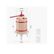 Presa manuala pentru struguri si fructe moi, Capacitate 18 l, Otel/Lemn fag, 640x370x705 mm