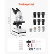 Microscop binocular compus, Profesional, Zoom 40-5000x, Iluminare LED reglabilă, rotativ la 360°, înclinat la 30°, 200 x 140 x 345 mm