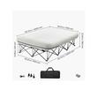 Saltea gonflabila 2 persoane, cu suport pliabil, Baterie Li-Ion pentru Umflare/Desumflare, USB, 2000x1505x580 mm, max 272 kg