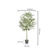 Maslin artificial, Inaltime 179 cm, Verde/Maro, PE si Inox, protectie anti-inclinare