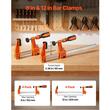 Set 8 x Cleme de fixare pentru lemn, deschidere 15,24, 30.48 cm, limita de sarcina 272 kg