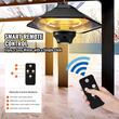 Incalzitor cu infrarosu suspendat 800-2000W,  Telecomanda, 3 setari de temperatura, Temporizator, IP34, Aluminiu, 440x440x220 mm
