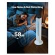 Ventilator turn, alb, 60 W, Telecomanda, 308 x 996 mm, Silentios 58 dB, Oscilatie, Timer, 3 viteze
