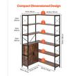 Raft multifunctional de colt cu 6 etaje, Metal/MDF, 80 x 102 x 180 cm, pentru plante, carti, decoratiuni