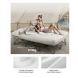 Saltea gonflabila 2 persoane, cu suport pliabil, Baterie Li-Ion pentru Umflare/Desumflare, USB, 2000x1505x580 mm, max 272 kg