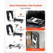 Carucior cu platforma pliabil, Roti pivotante, Capacitate max 150 kg, Dimensiune 735 x 480 x 825 mm, Otel