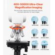 Microscop binocular compus, Profesional, Zoom 40-5000x, Iluminare LED reglabilă, rotativ la 360°, înclinat la 30°, 200 x 140 x 345 mm
