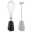 Set blender de mana, 1200 W, Aparat de spumare a laptelui, Inox, capacitate 800 ml, Negru/Argintiu