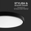 Plafoniera led rotunda pentru exterior/interior, 36 W, lumina rece 6500K, 3820 lm, dimensiune 350 x 61 mm, IP44, Negru